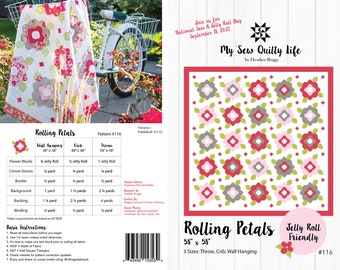 Rolling Petals Quilt PDF Pattern