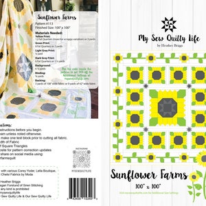 Sunflower Farms Quilt Paper Pattern