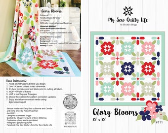 Glory Blooms Quilt PDF Pattern