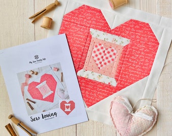 Sew Loving Quilt Block PDF Pattern