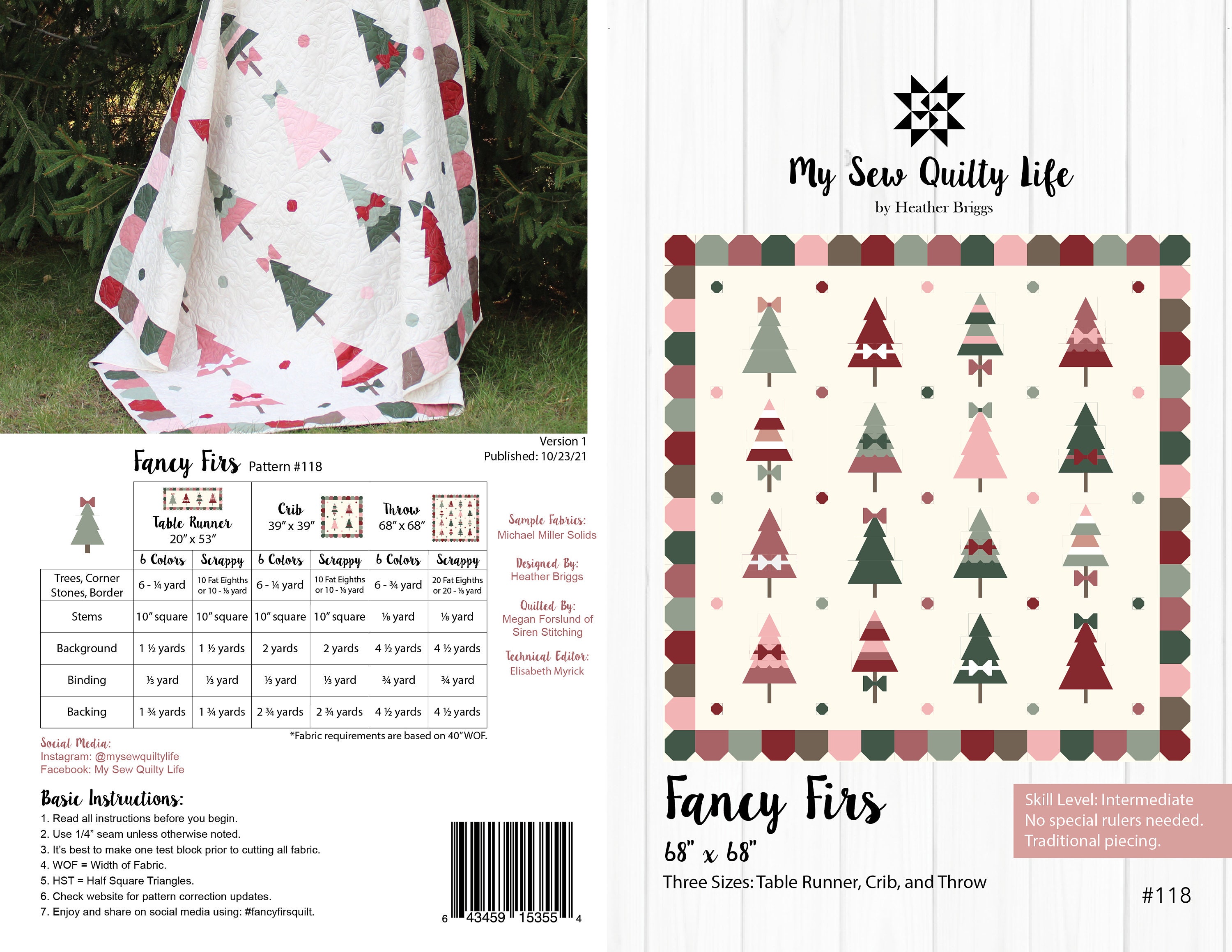Fancy Firs Paper Pattern - Etsy