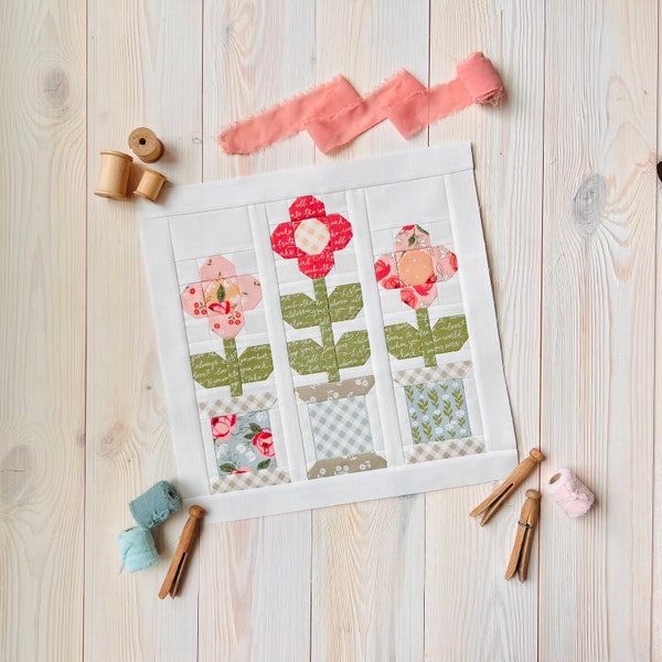 Sew Bloomy Quilt Block PDF Pattern