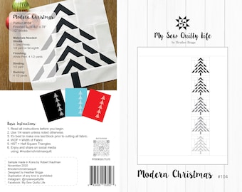 Modern Christmas Quilt PDF Pattern