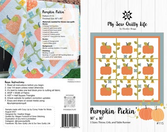 PDF-Muster für die Kürbisernte-Quilt-Vorlage