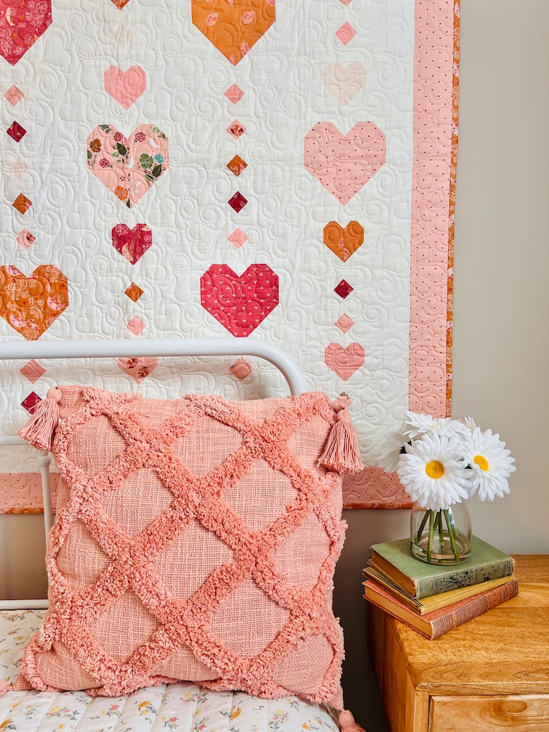 Heart on a String Paper Quilt Pattern Etsy