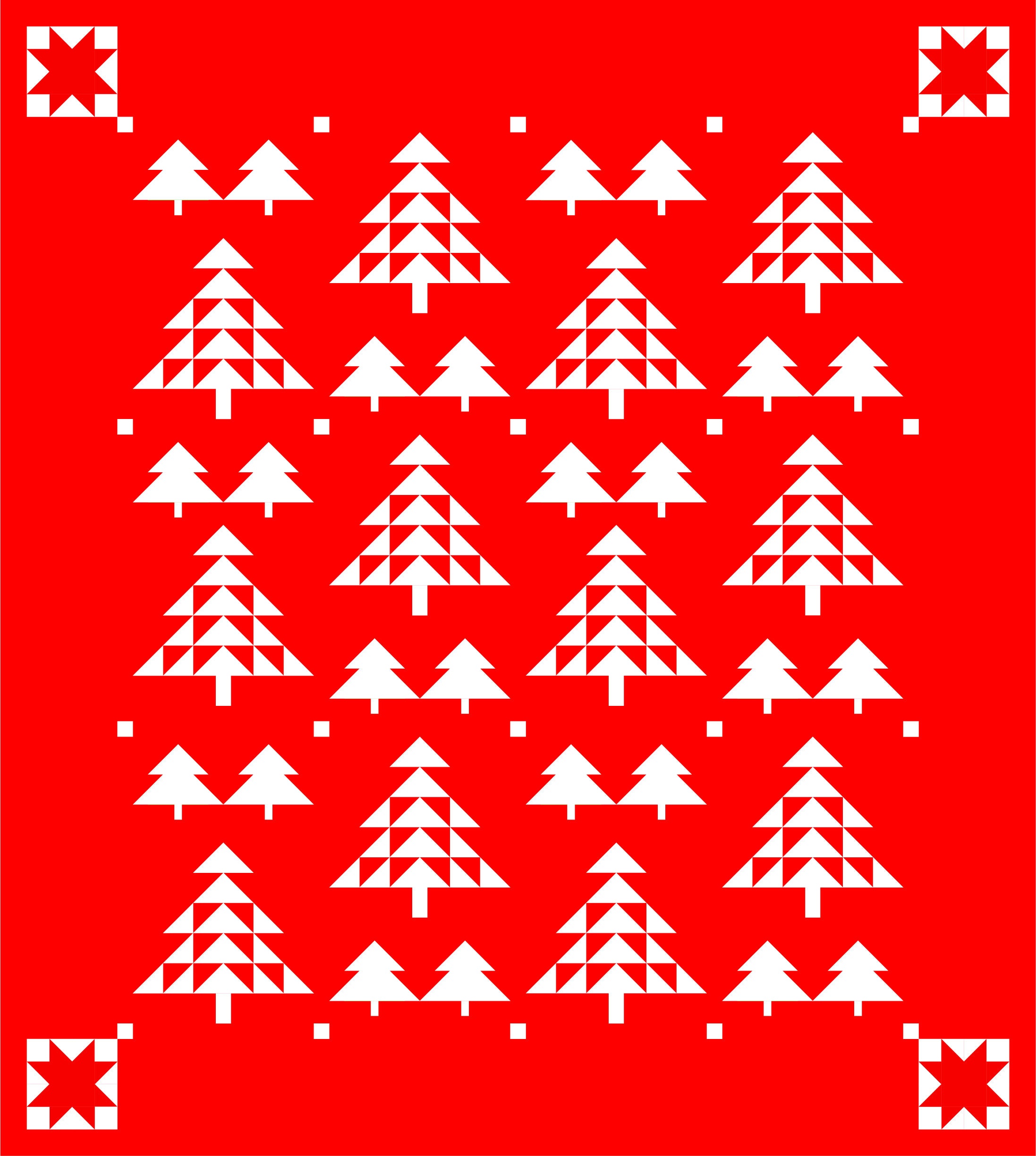Christmas Tree Mix Quilt PDF Pattern Etsy