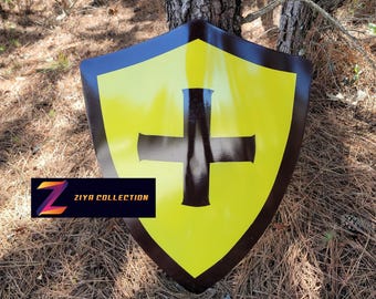 Holy Light Cross Templar Knight Crusader European Stainless Steel Heater Shield
