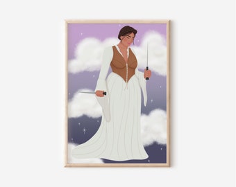 Dusk Warrior Woman | Curvy Female Fighter Print