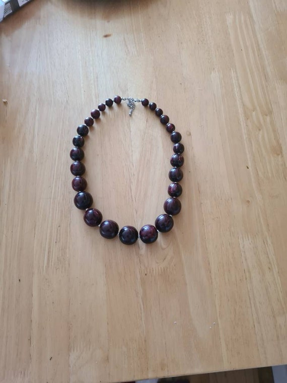 Vintage dark cherry coloured chunky beads.  Very u