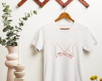 Camisa lésbica, camisa do orgulho gay – meninas de mãos dadas – WLW, camisa LGBT, camisa do orgulho gay lésbico – camiseta feminina de manga curta
