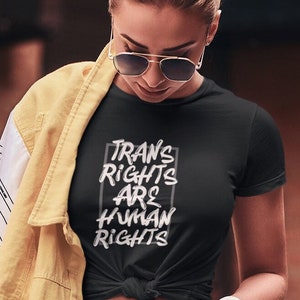 Trans Pride Shirt - Transgender Pride - Trans Rights are Human Rights - LGBT Shirt - Short-Sleeve Unisex T-Shirt