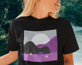 Asexual Pride Shirt, Ace Pride Shirt - Dezenter Asexualität Pride - Kurzärmeliges Unisex T-Shirt