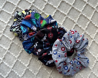 Marvel Superhero Scrunchies: Spider-Man, Avengers, Captain America