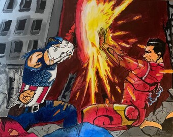 Civil War Acrylic Painting