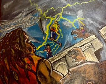 The Blood of Olympus (Original Acrylic Painting)