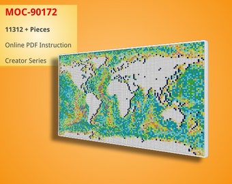 Lego World Map Etsy