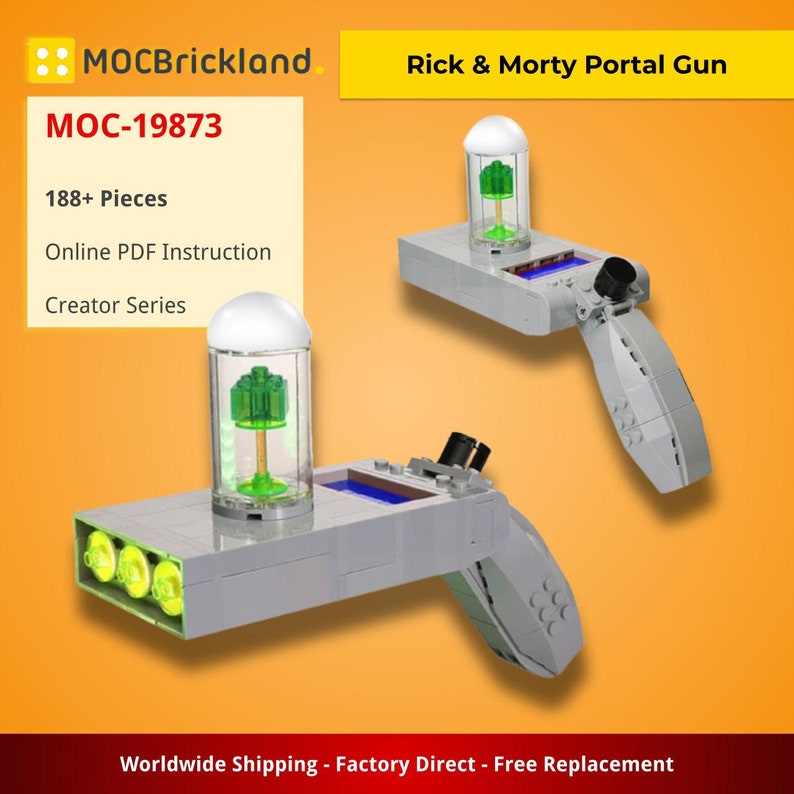 MOC-19873 Portal Gun Creator Series Building Blocks Bricks Compatible Children Toys Gifts 