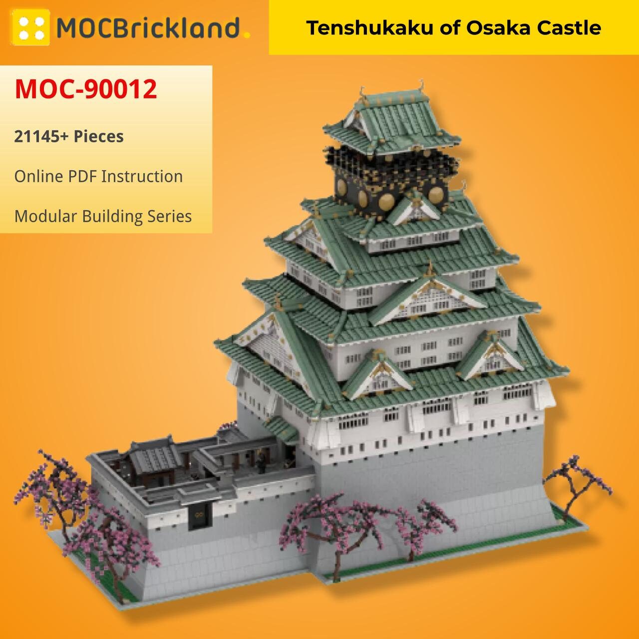 MOC-90012 Tenshukaku of Osaka Castle Building Series Building - Etsy India