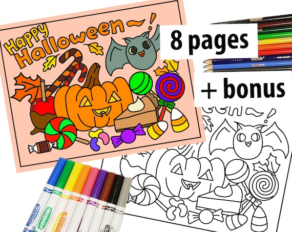 Halloween coloring pages for kids Halloween party activity