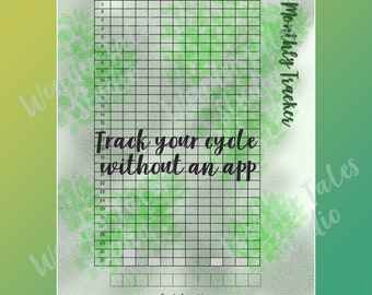 Printable Period Tracker - Digital Download - Great First Menstrual Cycle Gift - Track your cycle without an app