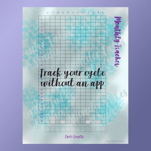 Digital Download - Printable Period Tracker - Great First Menstrual Cycle Gift