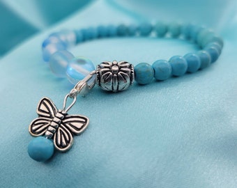 7.5 inch Butterfly Period Tracker Bracelet, Teen gift for body positivity and cycle tracking.