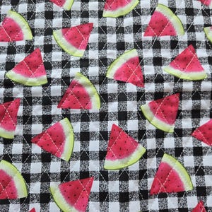 Stove Top Cover and Protector  for Ceramic/ Glass Stoves, Quilted Fabric Watermelons Farm House Style