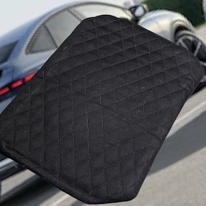 Auto Center Console Cover Pad Universal Fit for SUV/Truck/Car 100% quilted Cotton Padded, Custom Size Avail., Color Black, Red, Tan and more