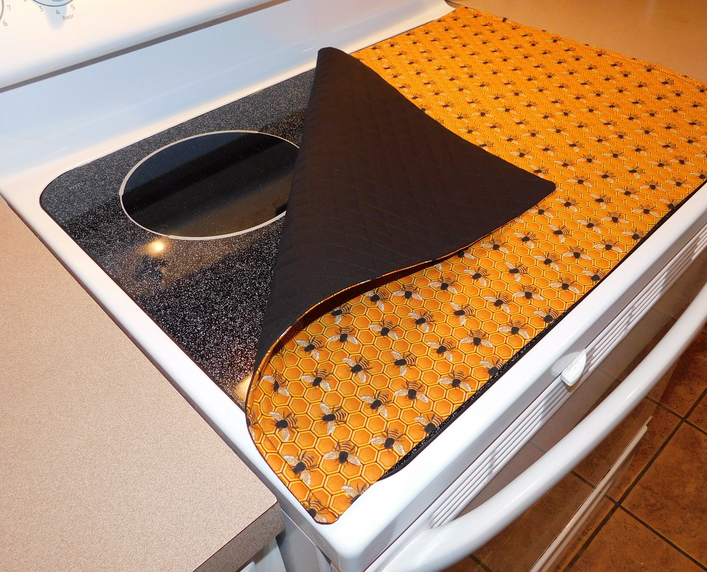 Glass Top Stove Cover and Protector Quilted / Canvas Material Etsy