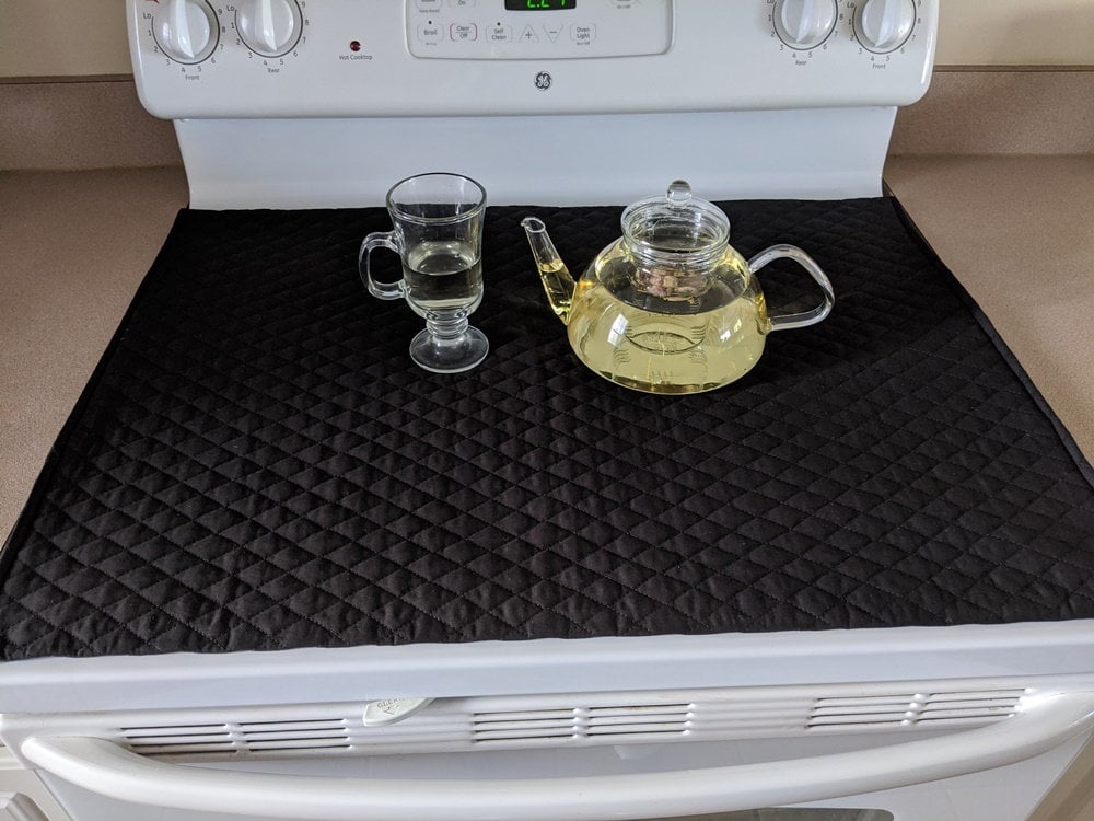 FEMITOM Cowbright Stove Covers, Heat Resistant Glass Stove Top