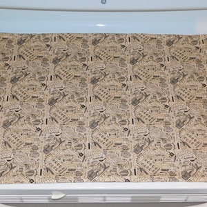 Couvercle et protection pour cuisinière vitrocéramique Matelassé / Toile 100 % coton Couleur Boulangerie maison Cuire la vaisselle sur Noir