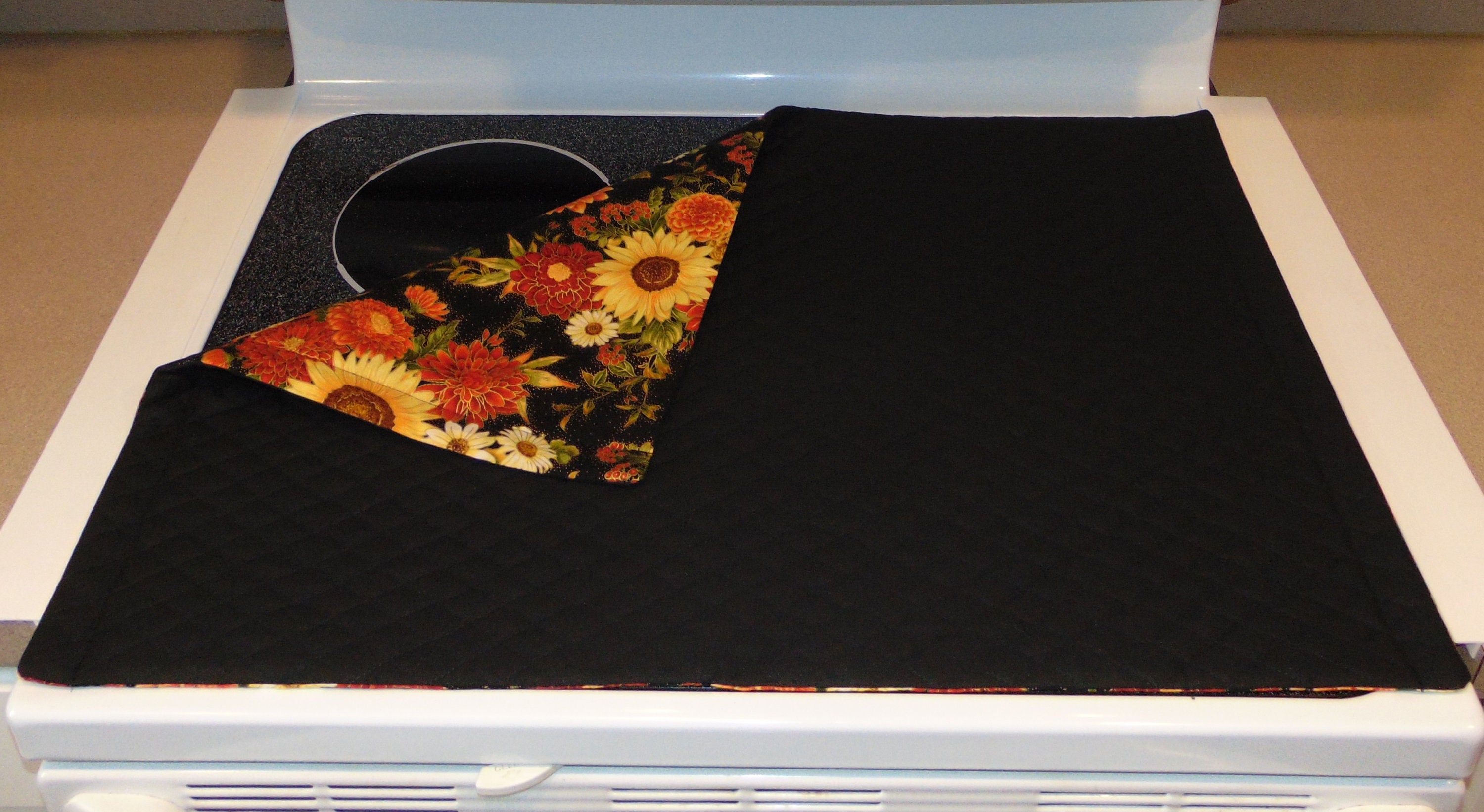 Quilted/canvas Glass Stove Top Cover and Protector for Etsy