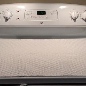Couvercle supérieur de cuisinière en verre matelassé et protecteur pour cuisinière électrique couleur blanc