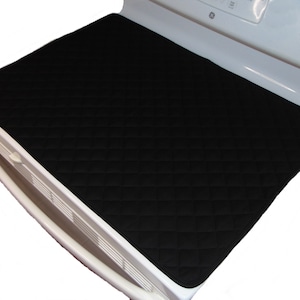 Couvercle et protecteur de dessus de cuisinière pour verre, cuisinière en céramique-protège la cuisinière électrique-table de cuisson en verre-lave-linge, dessus de sèche-linge-noir