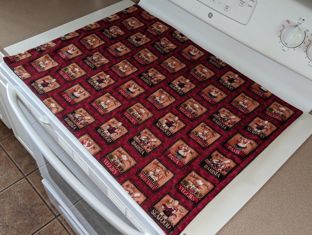 Stove Top Cover and Protector for Glass Ceramic Stoves Quilted / Canvas