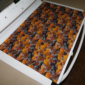 Couvercle et protecteur de cuisinière en verre matelassé/toile pour cuisinière électrique, couleur citrouille d'automne