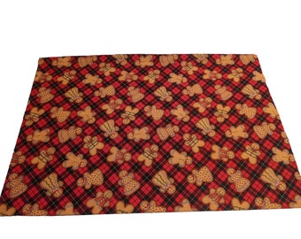 Quilted/Canvas Glass Stove Top Cover and Protector  for Electric Stove Cooktop Color Christmas  Cookies