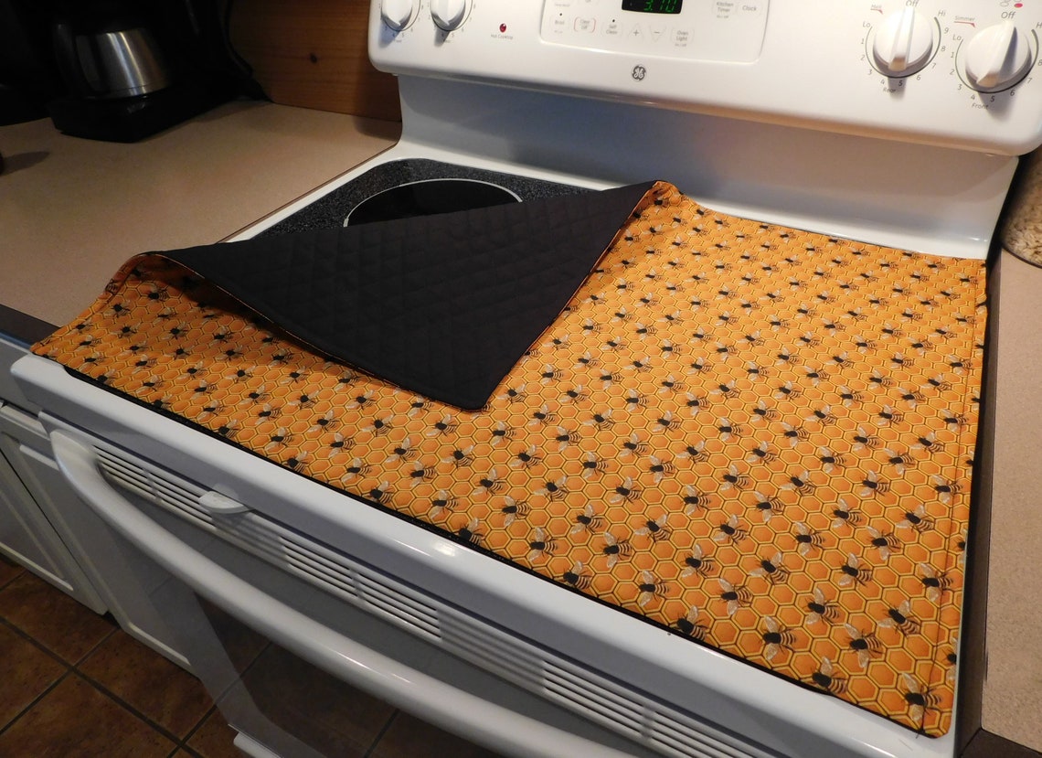 Glass Top Stove Cover and Protector Quilted / Canvas Material Etsy