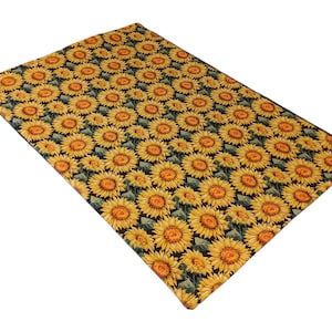 Couvercle et protecteur de cuisinière en verre matelassé/toile pour cuisinière électrique, couleur tournesols
