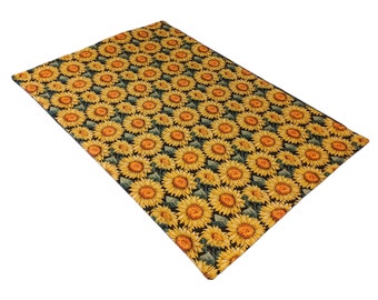 Quilted/Canvas Glass Stove Top Cover and Protector  for Electric Stove Cooktop Color SunFlowers