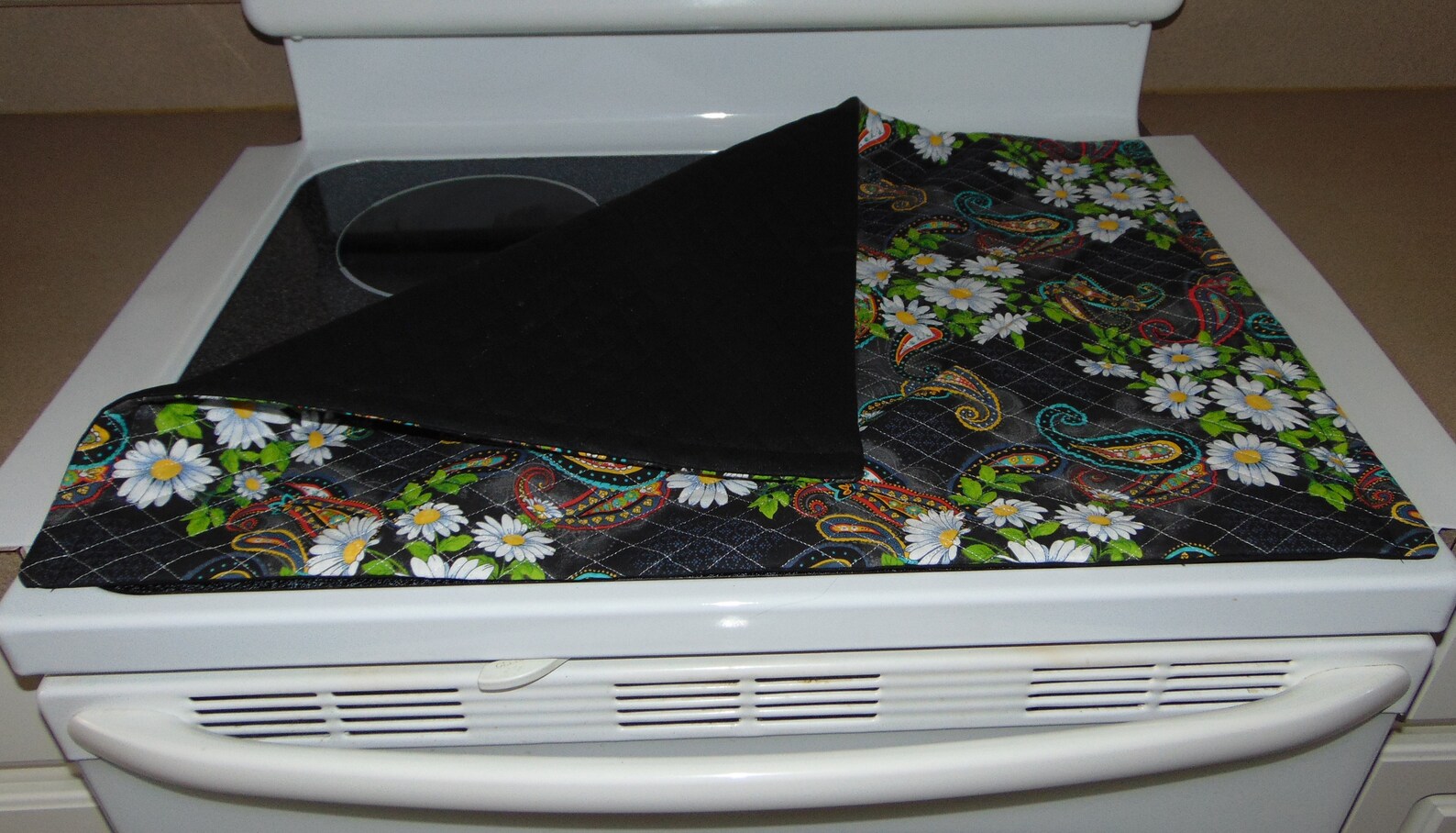 Glass Top Stove Cover and Protector Quilted Material Beautiful Etsy