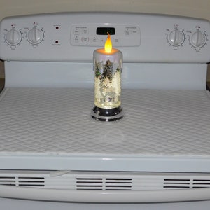 Quilted Glass Stove Top Cover and Protector for Electric Stove Cooktop Color White image 10