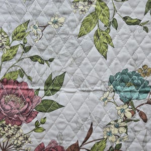 Glass Top Stove Cover and Protector Quilted Material 100% Cotton Beautiful Flowers Tan Color