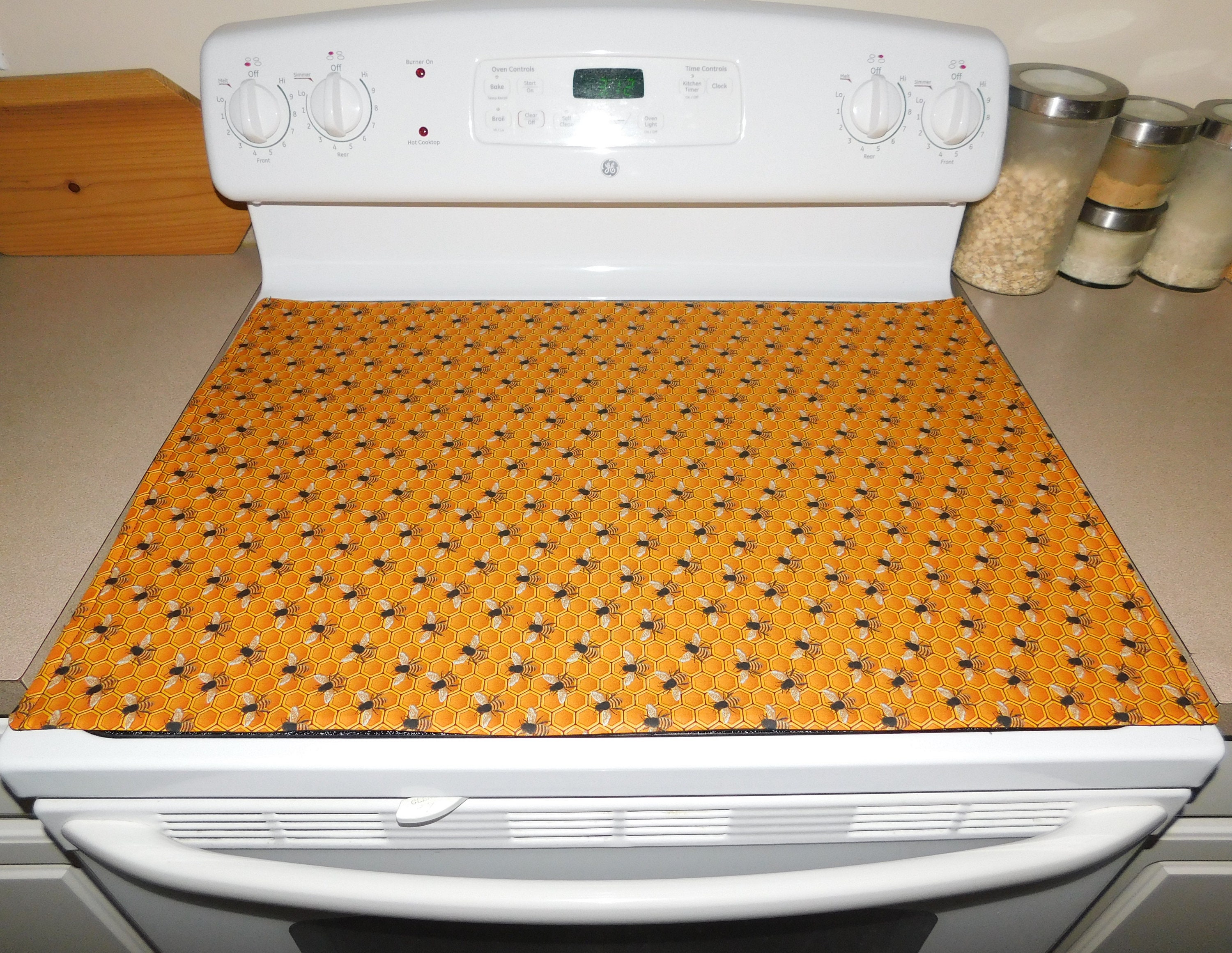 Glass Top Stove Cover and Protector Quilted / Canvas Material Etsy