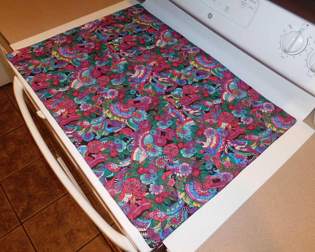 Glass Top Stove Cover and Protector Quilted Material Beautiful Etsy