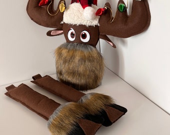 PREORDER Moose Christmas Wreath Attachment, #WAAM