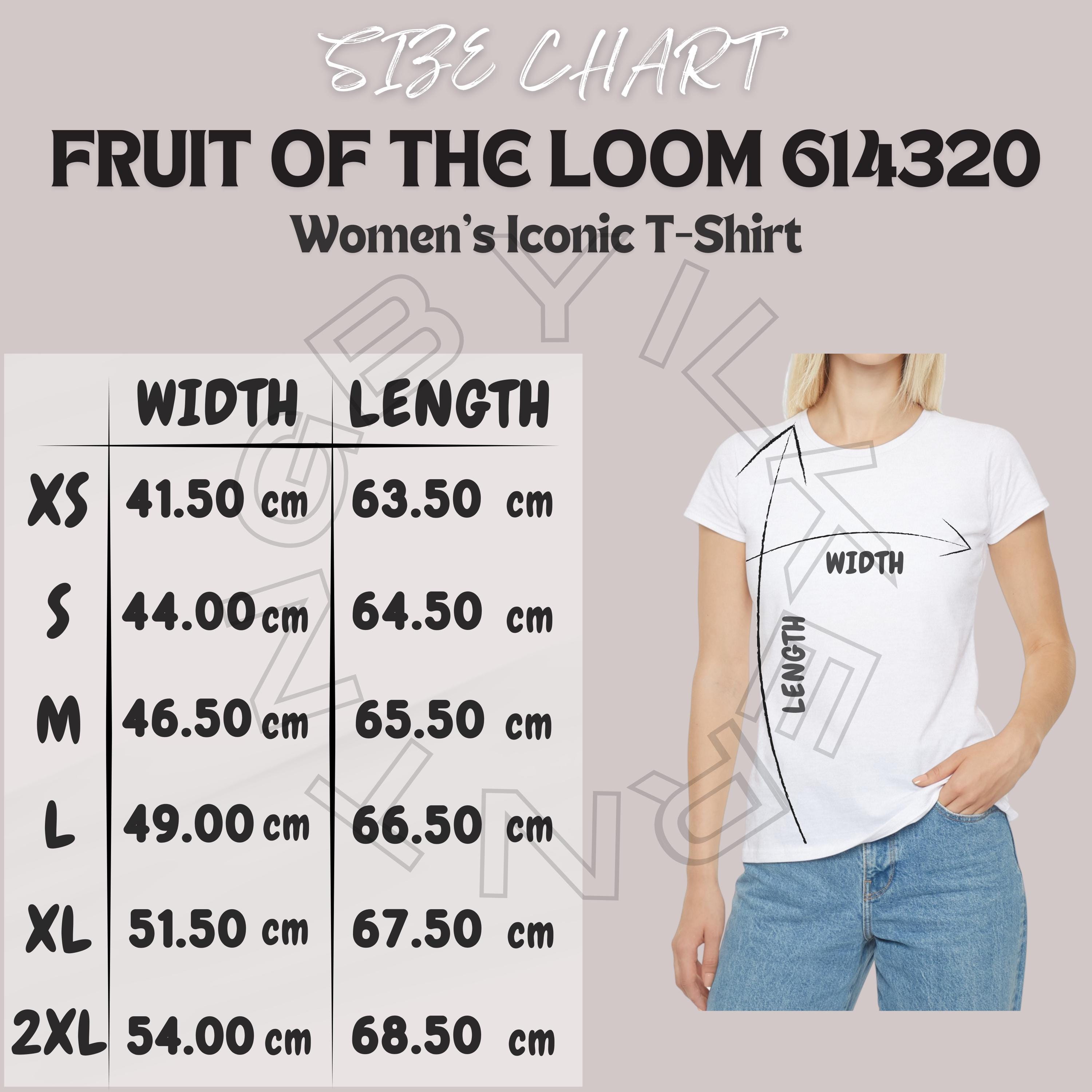 Fruit Of The Loom 614320 サイズ表 | レディース アイコニック T