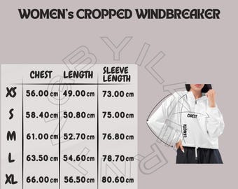 ウィンドブレーカーのサイズ表 | オールオーバープリントレディース