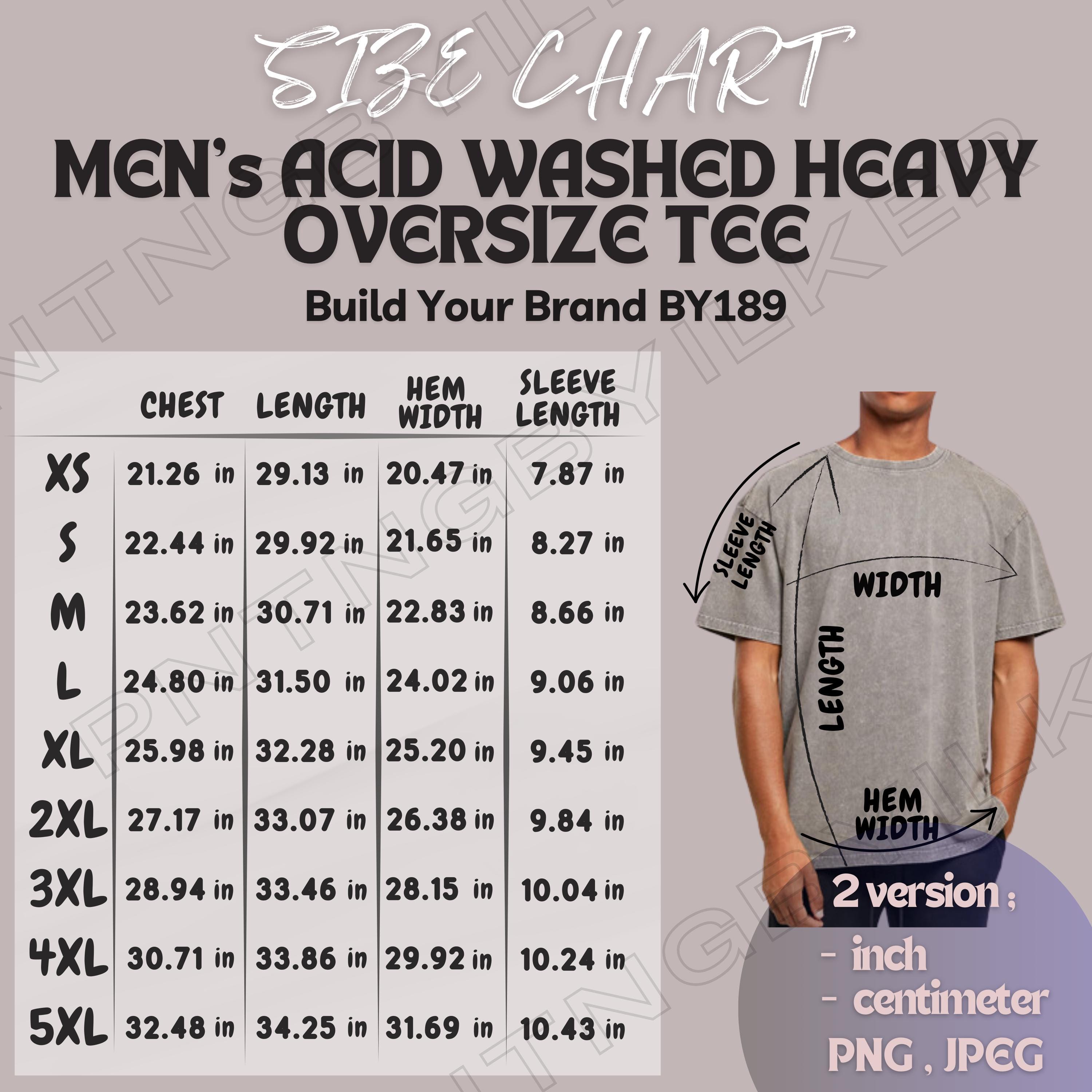 Mediam Bleachd Tee サイズXL Tee Size Chart I Men's Acid Washed Heavy Oversize Tee Size