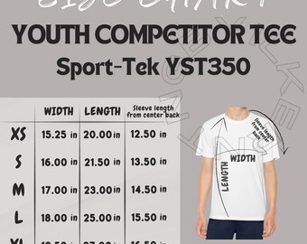 T-shirt Size Chart I Sport-tek YST350 Size Chart | Size Chart T-shirt Size Chart I Sport-tek YST350 Size Chart | Size Chart